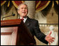 President George W. Bush speaks Wednesday evening, March 15, 2006 at the United State Capitol in Washington, in remembrance of the 50th Anniversary of the Hungarian revolution, during a celebration of Hungarian contributions to Democracy. White House photo by Kimberlee Hewitt