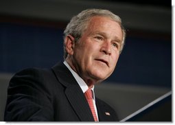 President George W. Bush speaks on health care Monday, May 1, 2006, during an address at the Washington Hilton Hotel. The President told the audience, "The best way to reform this health care system is to preserve the system of private medicine. to strengthen the relationship between doctors and patients, and make the benefits of private medicine more affordable and accessible for all our citizens."  White House photo by Paul Morse