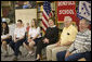 Mrs. Laura Bush meets with St. Boniface sixth-graders and senior citizens Tuesday, May 2, 2006 in Ft. Smith, Ark., to remind seniors of the May 15th enrollment deadline to sign-up for the Medicare Prescription Drug Benefit. White House photo by Kimberlee Hewitt