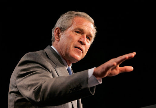 President George W. Bush delivers remarks on the Medicare Prescription Drug Benefit in Sun City Center, Florida, Tuesday, May 9, 2006. White House photo by Eric Draper