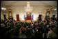 President George W. Bush and Prime Minister Ehud Olmert of Israel hold a joint press conference in the East Room Tuesday, May 23, 2006. White House photo by Kimberlee Hewitt