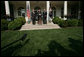 President George W. Bush stands with Treasury Secretary John Snow, left, and Henry Paulson, Chairman and Chief Executive Officer of the Goldman Sachs Group, as he announces his nomination of Mr. Paulson to succeed Secretary Snow. The announcement was made in the Rose Garden Tuesday, May 30, 2006. White House photo by Shealah Craighead