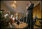 Members of the cast from the Tony award-winning musical Jersey Boys perform during a luncheon for Senate Spouses hosted by Mrs. Laura Bush in the East Room Monday, June 12, 2006. White House photo by Shealah Craighead