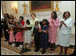 Mrs. Laura Bush speaks during a reception for the National Center for Missing and Exploited Children in the State Dining Room of the White House Monday, June 12, 2006. White House photo by Shealah Craighead