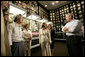 President George W. Bush, Laura Bush and Japanese Prime Minister Junichiro Koizumi are given a tour of Graceland, the home of Elvis Presley, by his former wife Priscilla Presley and their daughter Lisa-Marie Presley, Friday, June 30, 2006 in Memphis. White House photo by Eric Draper