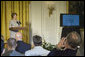 Laura Bush hosts the announcement of the Smithsonian’s Cooper-Hewitt National Design Awards for 2005 and 2006 in the East Room Monday, July 10, 2006. The awards recognize achievements in areas such as architecture, communications and landscape design. White House photo by Kimberlee Hewitt