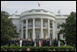 President George W. Bush speaks during the signing of H.R. 9, the Fannie Lou Hamer, Rosa Parks, and Coretta Scott King Voting Rights Act Reauthorization and Amendments Act of 2006, on the South Lawn Thursday, July 27, 2006. "In four decades since the Voting Rights Act was first passed, we've made progress toward equality, yet the work for a more perfect union is never ending," said President Bush. "We'll continue to build on the legal equality won by the civil rights movement to help ensure that every person enjoys the opportunity that this great land of liberty offers." White House photo by Eric Draper