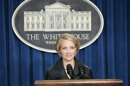 White House Deputy Press Secretary Dana Perino, Wednesday, August 23, 2006, fields questions from the press in the James S. Brady Press Briefing Room. White House photo by Paul Morse