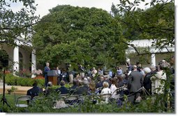 President George W. Bush holds a press conference in the Rose Garden Friday, Sept. 15, 2006. White House photo by Eric Draper