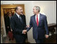 President George W. Bush meets with President Jacques Chirac of France Tuesday, Sept. 19, 2006, during the President's visit to New York City for the United Nations General Assembly. White House photo by Eric Draper