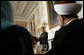 President George W. Bush addresses the Iftaar Dinner with Ambassadors and Muslim leaders in the State Dining Room of the White House, Monday, Oct. 16, 2006. White House photo by Paul Morse