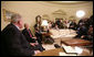 President George W. Bush and the Prime Minister of the Republic of Croatia H.E. Ivo Sanader meet with members of the media in the Oval Office at the White House, Tuesday, Oct. 17, 2006. White House photo by Eric Draper