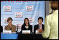 Mrs. Laura Bush listens to Dr. Libby O’Connell, Chief Historian of The History Channel, during a youth breakout session at the Preserve America Summit in New Orleans, La., Thursday, Oct. 19, 2006. White House photo by Shealah Craighead