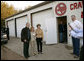 President George W. Bush and Laura Bush greet fellow voters after casting their ballots at the Crawford Fire Station in Crawford, Texas, Tuesday, Nov. 7, 2006. White House photo by Eric Draper