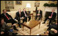 President George W. Bush and Vice President Dick Cheney meet with automotive CEOs Tuesday, Nov. 14, 2006, in the Oval Office. From left are: Ford CEO Alan Mulally, Chrysler Group President and CEO Tom LaSorda, and General Motors Chairman and CEO Rick Wagoner. White House photo by Kimberlee Hewitt