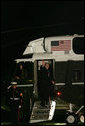 President George W. Bush and Laura Bush board Marine One on the South Lawn en route to Russia and Asia Tuesday, November 14, 2006. White House photo by Kimberlee Hewitt