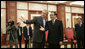 President George W. Bush meets with Nong Duc Manh, General Secretary of the Communist Party, at Central Party Headquarters in Hanoi Friday, Nov. 17, 2006. White House photo by Eric Draper