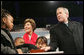 President George W. Bush and Laura Bush are joined by Junior Rangers from the National Park Service program Thursday evening, Dec. 7, 2006, as they press the switch to light the National Christmas Tree on the Ellipse in Washington, D.C. White House photo by Kimberlee Hewitt