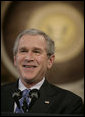 President George W. Bush addresses reporters during his news conference Wednesday, Dec. 20, 2006, in the Indian Treaty Room at the Eisenhower Executive Office Building in Washington, D.C. White House photo by Kimberlee Hewitt