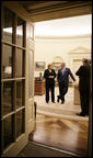 President George W. Bush and German Chancellor Angela Merkel meet in the Oval Office, Thursday, Jan. 4, 2006, prior to their joint news conference at the White House. White House photo by Eric Draper