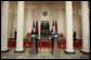 President George W. Bush responds to a reporter’s question during a joint news conference with German Chancellor Angela Merkel at the White House, Thursday, Jan. 4, 2006, answering questions on Iraq, the Middle East and U.S.-European economic issues. White House photo by Paul Morse