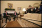 President George W. Bush and European Commission President José Manuel Barroso meet members of the media in the Oval Office, Monday, January 8, 2007. White House photo by Eric Draper