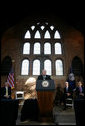 Vice President Dick Cheney addresses a joint session of the Virginia General Assembly at the Memorial Church at Historic Jamestown in Jamestown, Va., to mark the beginning of an 18-month series of events celebrating the 400th anniversary of Jamestown, Wednesday, January 10, 2007. The Jamestown Memorial Church is located on the site where, just twelve years after the first settlers arrived to the New World, representative government began in America with the establishment of the House of Burgesses, the first legislative body in the New World and precursor to today's Virginia House of Delegates. White House photo by David Bohrer