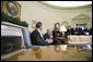 President George W. Bush and U.N. Secretary-General Ban Ki-Moon meet with the press in the Oval Office Tuesday, Jan. 16, 2007. White House photo by Eric Draper