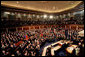 President George W. Bush is applauded as he delivers his State of the Union Address Tuesday, Jan. 23, 2007, at the U.S. Capitol. "We need to uphold the great tradition of the melting pot that welcomes and assimilates new arrivals," said the President. "We need to resolve the status of the illegal immigrants who are already in our country without animosity and without amnesty." White House photo by Shealah Craighead