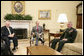 President George W. Bush and Vice President Dick Cheney meet with General Dan McNeil, incoming commander for NATO’s International Security Assistance Force in Afghanistan, Wednesday, Jan. 24, 2007, in the Oval Office. White House photo by Eric Draper