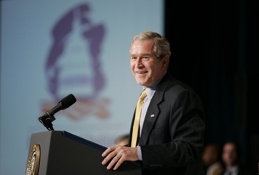 President George W. Bush addresses the House Republican Conference, Friday, Jan. 26, 2007 in Cambridge, Md. White House photo by Paul Morse