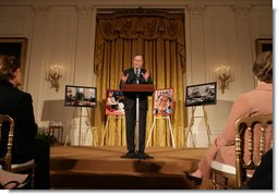 Former President George H.W. Bush speaks at the presentation of the Hugh S. Sidey Scholarship in print journalism in the East Room Friday, Jan. 26, 2007. The scholarship is named for Time Magazine correspondent Hugh Sidey and was presented to Fred Love, a journalism student at Iowa State University. White House photo by Shealah Craighead