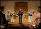 Former President George H.W. Bush speaks at the presentation of the Hugh S. Sidey Scholarship in print journalism in the East Room Friday, Jan. 26, 2007. The scholarship is named for Time Magazine correspondent Hugh Sidey and was presented to Fred Love, a journalism student at Iowa State University. White House photo by Shealah Craighead