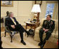 President George W. Bush meets with Army General David Petraeus, incoming Commander of the Multi-National Force-Iraq, Friday, Jan. 26, 2007, in the Oval Office. White House photo by Eric Draper