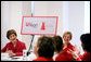 Mrs. Laura Bush and Dr. Elizabeth Nabel, Director of the National Heart, Lung and Blood Institute, participate in a women’s heart health roundtable in New York Friday, Feb. 2, 2007, to highlight the Heart Truth campaign during American Heart Month. This year marks the fifth anniversary of the Heart Truth and new data shows more women are aware that heart disease is the number one killer of women, and that fewer women are dying of heart disease. White House photo by Shealah Craighead