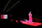 Mrs. Laura Bush and Joyce Cullen, a heart disease survivor, watch Angela Bassett model a red dress by Carmen Marc Valvo during the Red Dress Collection Celebrity Fashion Show at Bryant Park in New York, Friday, Feb. 2, 2007. White House photo by Shealah Craighead