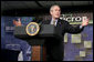 President George W. Bush gestures as he addresses the employees at Micron Technology Virginia in Manassas, Va., Tuesday, Feb. 6, 2007, on fiscal responsibility and the fiscal year 2008 budget. White House photo by Paul Morse