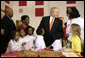 President George W. Bush visits YMCA Anthony Bowen in Washington, D.C., Tuesday, Feb. 13, 2007. White House photo by Eric Draper