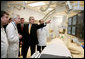 President George W. Bush views digital radiology equipment during his tour Wednesday, Feb. 21, 2007, at the Erlanger Hospital-Baroness Campus in Chattanooga, Tenn., prior to attending a forum on health care initiatives at the Chattanooga Convention. White House photo by Paul Morse