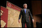 President George W. Bush pauses to acknowledge the applause of the audience following his remarks to United States Hispanic Chamber of Commerce, speaking on Western Hemisphere policy, Monday, March 5, 2007 in Washington, D.C. White House photo by Paul Morse