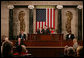 Vice President Dick Cheney and House Speaker Nancy Pelosi listen as King Abdullah II of Jordan addresses a Joint Meeting of Congress, Tuesday, March 7, 2007 at the U.S. Capitol. White House photo by David Bohrer