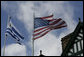 The Uruguayan and United States flags fly over the Main House at Estancia Anchorena, the Colonia, Uruguay retreat of President Tabare Vazquez welcoming President George W. Bush and Mrs. Laura Bush Saturday, March 10, 2007. White House photo by Eric Draper