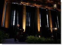 Vice President Dick Cheney delivers remarks, Tuesday, March 13, 2007, at the 2006 Malcolm Baldrige National Quality Award Ceremony in Washington, D.C. The award, established by Congress in 1987 and named in honor of former Commerce Secretary Malcolm Baldrige, recognizes organizations for achievements in quality and performance in fields such as manufacturing, service, small business, education and health care. White House photo by David Bohrer