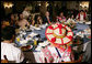 President George W. Bush speaks at a breakfast meeting with Training, Internships and Scholarships (TIES) recipients Wednesday, March 14, 2007, in Merida, Mexico. White House photo by Eric Draper