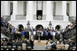 President George W. Bush welcomes the 2006 NCAA football champion University of Florida Gators football team to the White House, Monday, March 19, 2007. White House photo by Joyce Boghosian