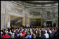 President George W. Bush speaks during the Congressional Gold Medal ceremony for the Tuskegee Airmen Thursday, March 29, 2007, at the U.S. Capitol. Said the President, “The Tuskegee Airmen helped win a war, and you helped change our nation for the better. Yours is the story of the human spirit, and it ends like all great stories do – with wisdom and lessons and hope for tomorrow.” White House photo by Joyce Boghosian