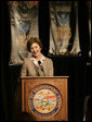 Mrs. Laura Bush addresses her remarks at The Big Read event Monday, April 16, 2007 at the Barnum Museum in Bridgeport, Conn. The Big Read is a nationwide initiative of the National Endowment of the Arts. White House photo by Shealah Craighead