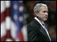 President George W. Bush addresses his remarks during the Convocation Tuesday, April 17, 2007 in Blacksburg, Va., honoring the students, faculty and staff who died or were injured in Monday's tragic shooting at Virginia Tech. President Bush said, "It's impossible to make sense of such violence and suffering." White House photo by Eric Draper