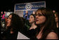 President George W. Bush stands for the singing of the national anthem Friday, May 11, 2007, prior to delivering the commencement address at Saint Vincent College in Latrobe, Pa. White House photo by Joyce Boghosian