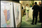 Mrs. Laura Bush pauses to talk with Phoenix Police officers Friday, May 25, 2007, after stopping at the Childhelp Children's Advocacy Center during her Southwest visit. White House photo by Shealah Craighead